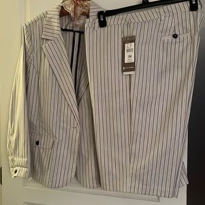NWT Erin London black and white striped suit